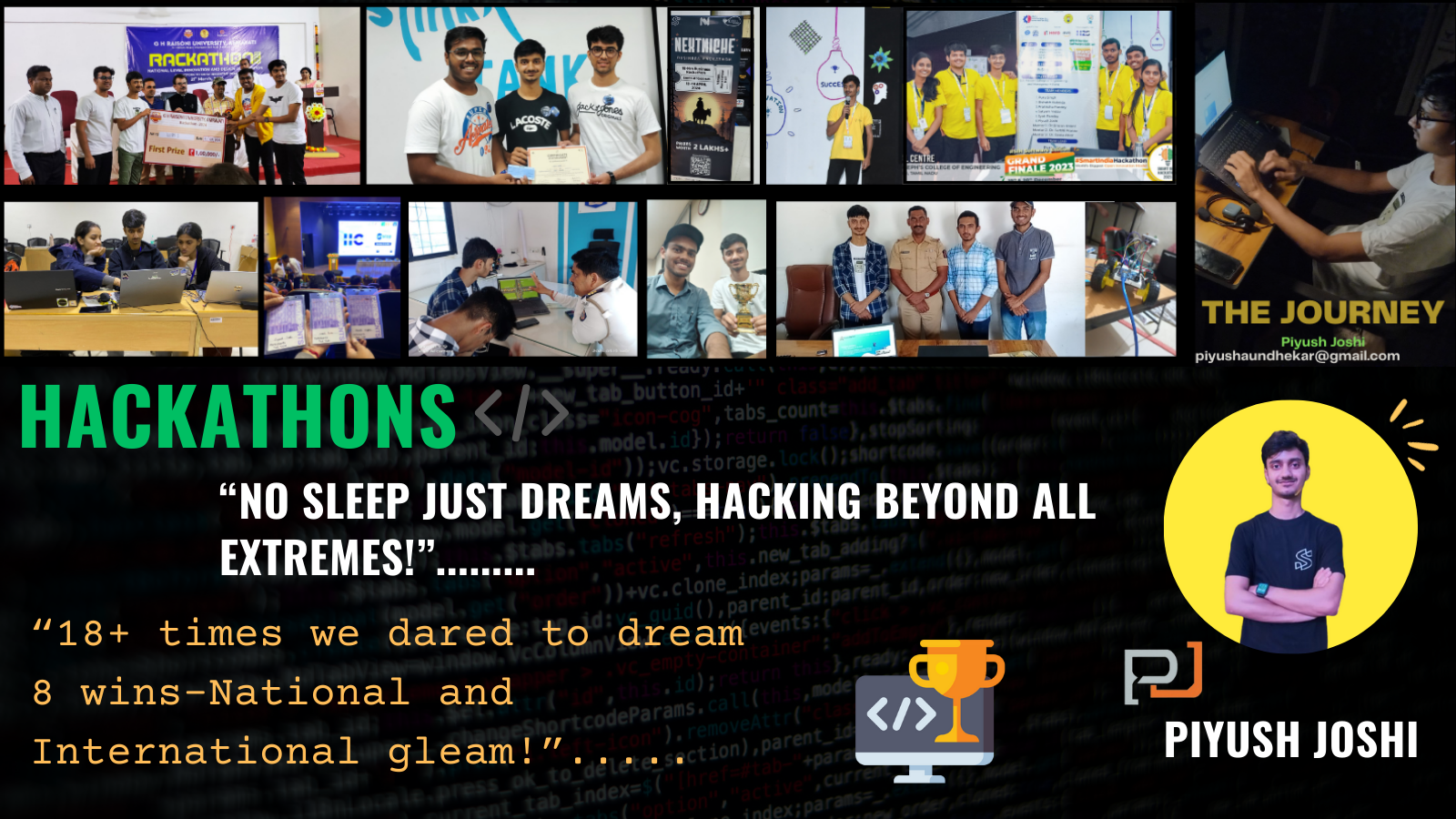Piyush Joshi Hackathon Journey